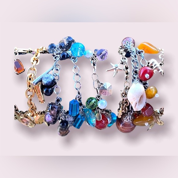 Vintage Charm Bracelets Beaded Jewelry Lot - Picture 6 of 10